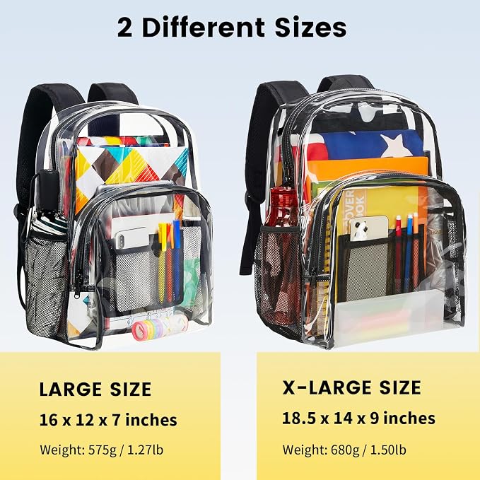 Vorspack Clear Backpack Heavy Duty PVC Transparent Backpack - Image 2