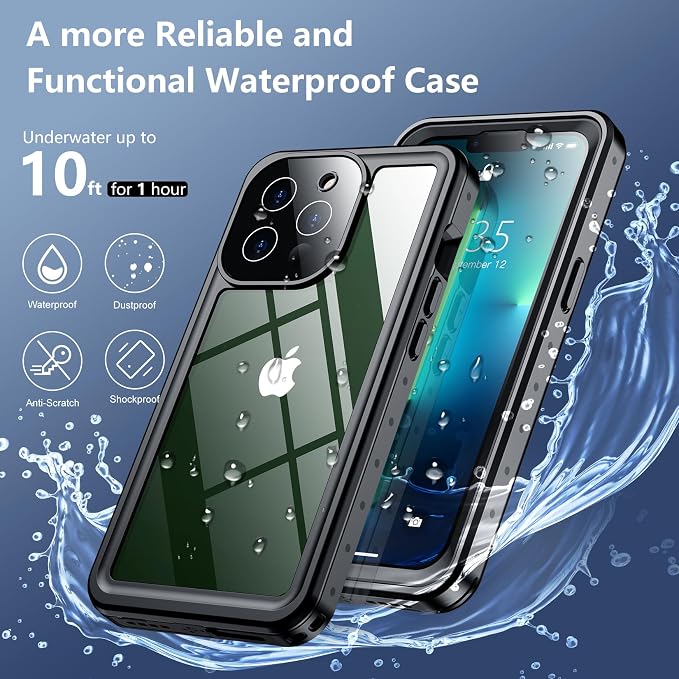 SPIDERCASE for iPhone 13 Pro Case Waterproof, Built-in Lens & Screen Protector - Image 3