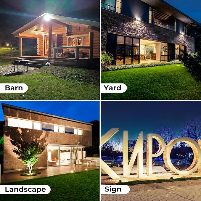 CINOTON 20W LED Flood Lights Outdoor, IP65 Waterproof Exterior Security Wall - Image 5