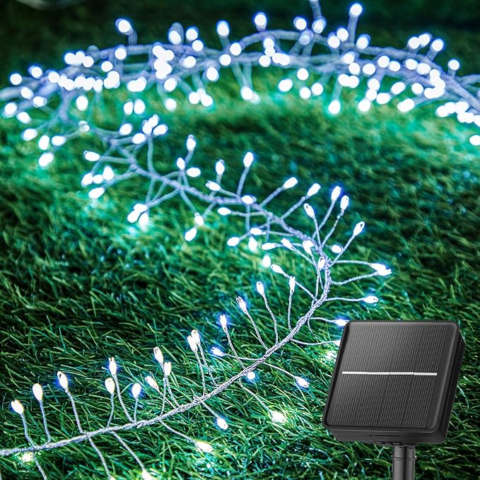 Brightown Solar Lights for Outside, 9.8Ft 120 LED Solar String Lights Outdoor by Brightown