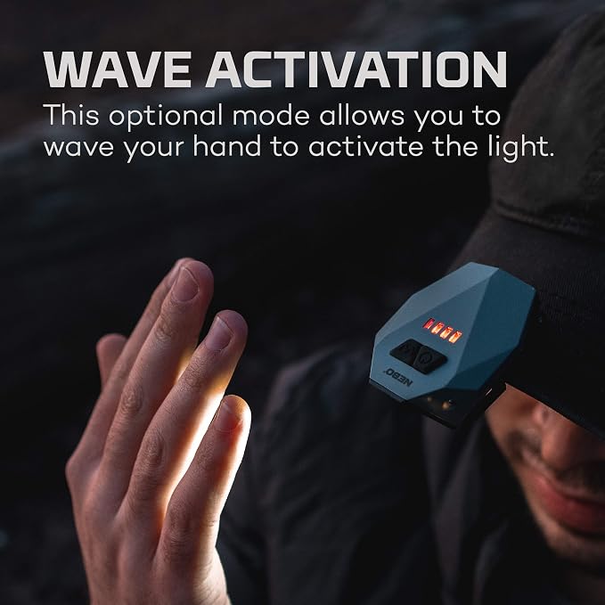 NEBO Einstein Rechargeable Cap Light | 50 Lumens, 3 Light Modes, 90 Degree - Image 5