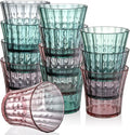 AVLA 12 Pack Plastic Water Tumblers, 10 OZ Unbreakable Acrylic Drinking Glasses by AVLA