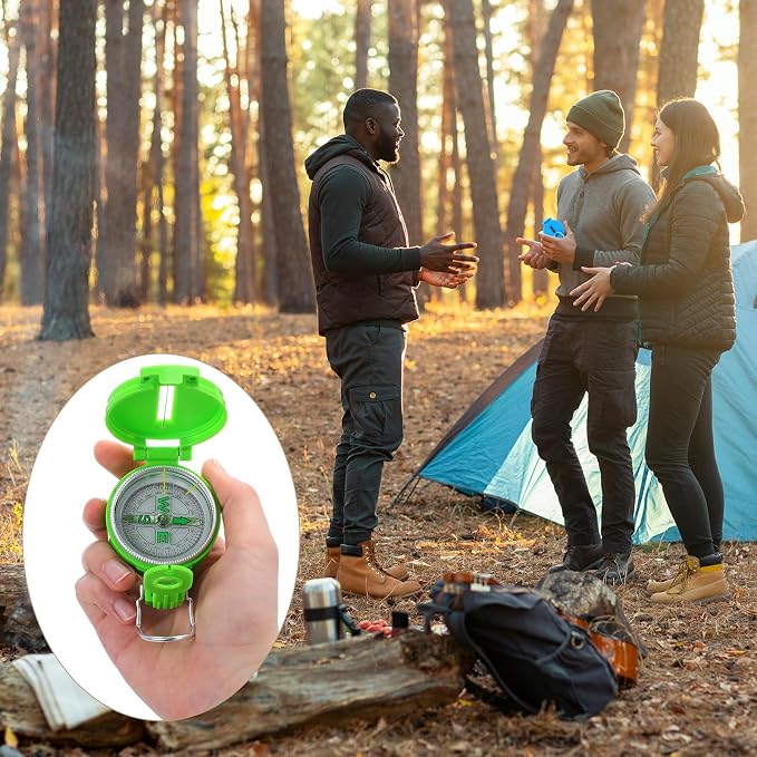Sabary 6 Pack Multi-Color Mini Lensatic Compass - Image 4