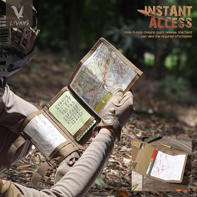 LIVANS Map Case Tactical Arm Sleeve QB Wristband Map Pouch Tactical Armband - Image 5