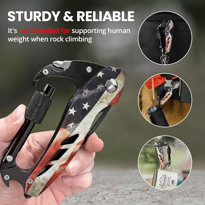 FUNBRO Multitool Carabiner Knife Tools - Image 6