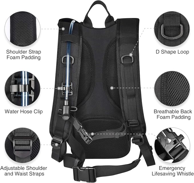 NOOLA Hydration Backpack with 3L TPU Water Bladder, Tactical Molle Water - Image 4