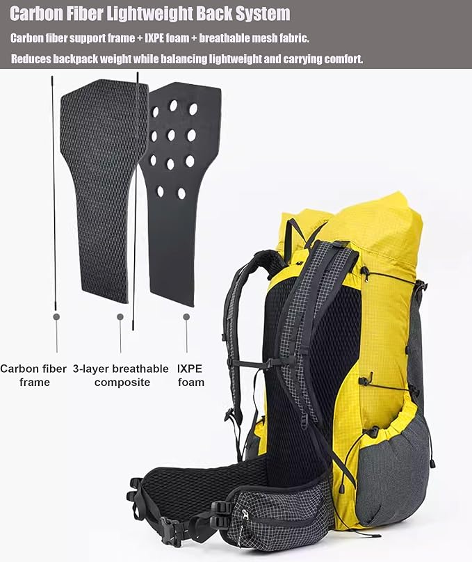 3F UL GEAR 30L+10L UHMWPE Ultralight Waterproof Hiking Backpack Daypack Outdoor - Image 4
