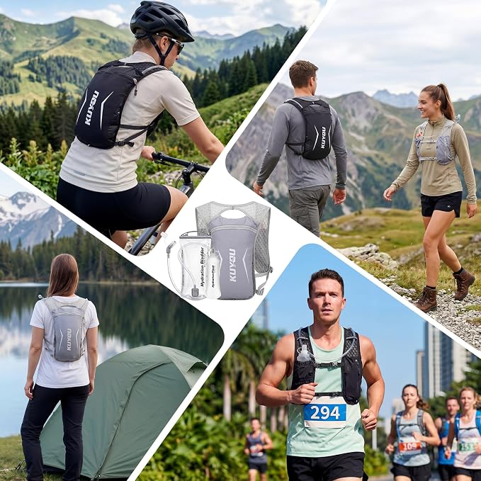 KUYOU Running Vest for Women & Men, Lightweight Hydration Backpack - Image 7