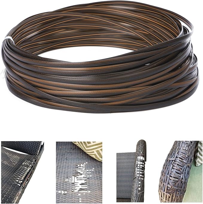 240 Ft Wicker Repair Kit, Plastic Wicker Repair Supplies, Gradient Dark Brown by Laphivieh