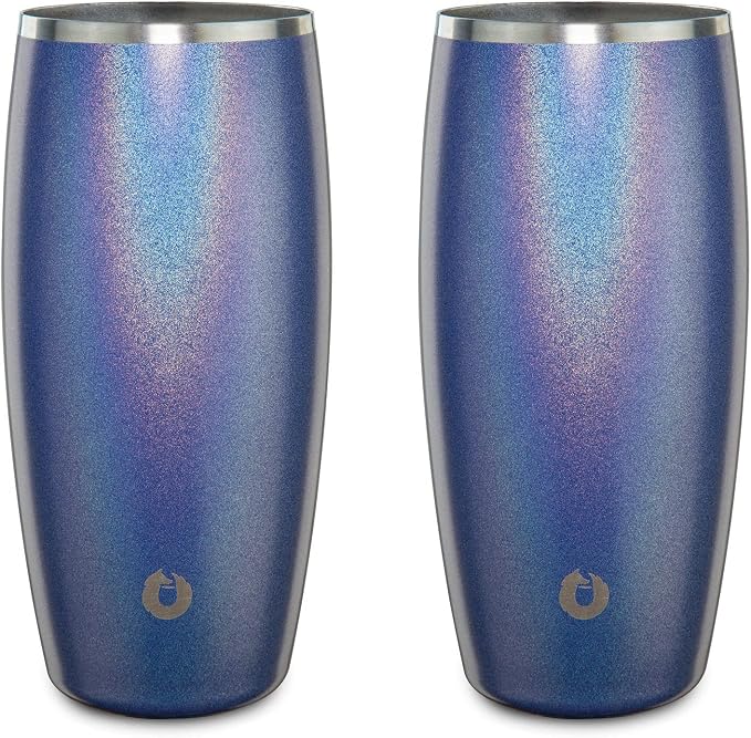 SNOWFOX Insulated Beer Glasses, Premium Vacuum Insulated Stainless Steel by Snowfox