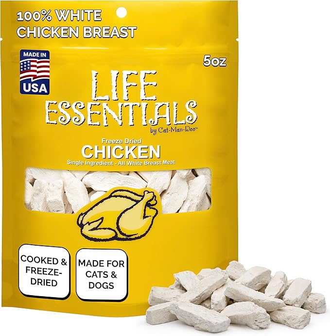 Life Essentials by Cat-Man-Doo Freeze Dried Chicken Dog & Cat Treats, Healthy by LifeEssentialsbyCat-Man-Doo