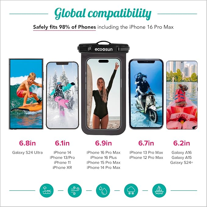 Eco Sun Waterproof Phone Pouch & Floating Wrist Strap Bundle – Waterproof Phone - Image 4