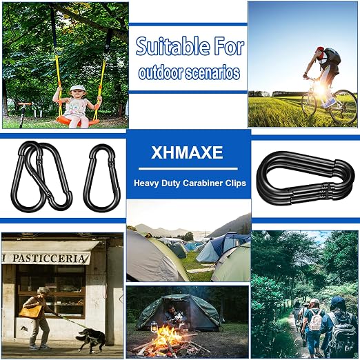 20PCS M5 Heavy Duty Carabiner Clip, 2Inch Snap Hook Quick Link Small Carabiner - Image 7