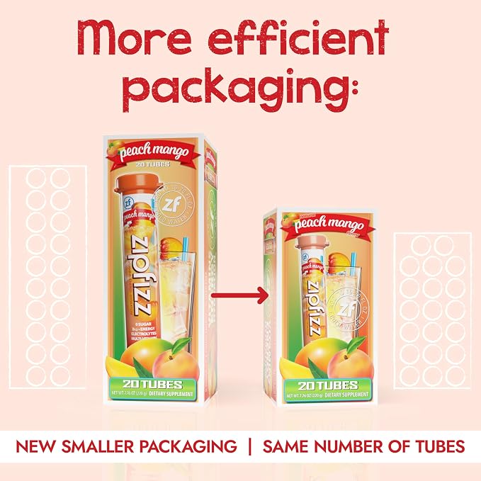 Zipfizz Daily Energy Drink Powder, Peach Mango, 20 Pack | 3-in-1 Sustained - Image 4