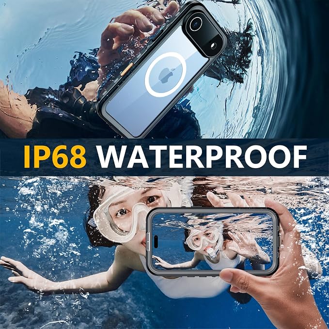 Red2Fire for iPhone Air Case Waterproof, Phone Case 6.5" Black/Clear - Image 2