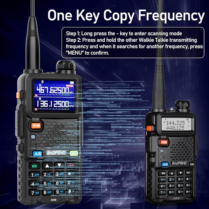 BAOFENG 5RM 10W Ham Radio Handheld Long Range Two Way Radio, NOAA Weather - Image 4