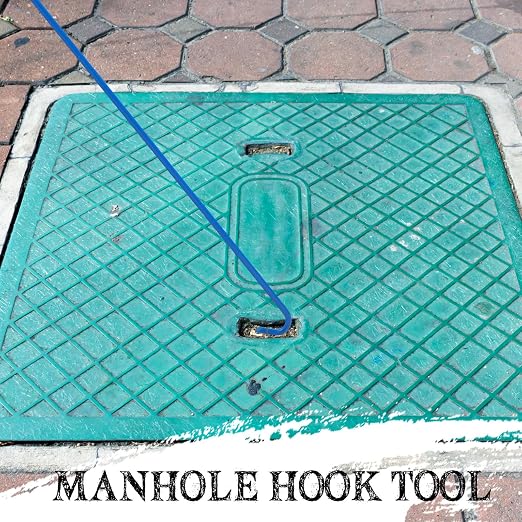 Barydat 1 Pcs Heavy Duty Manhole Cover Hook 30 Inch Handy Hook Lifting Tool - Image 6