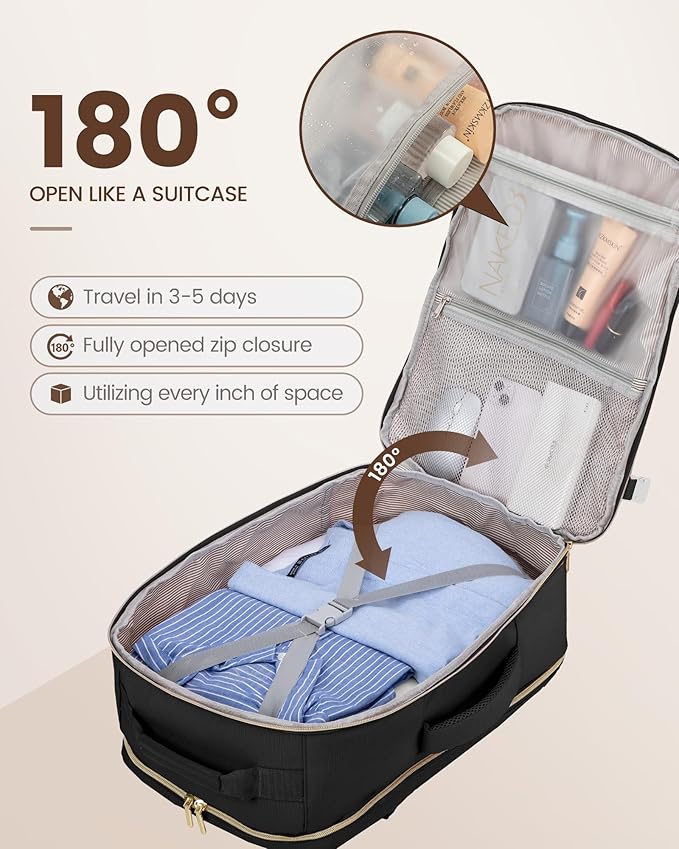 LOVEVOOK Travel Backpack for Women & Men 40L, Airline Approved Carry On - Image 2