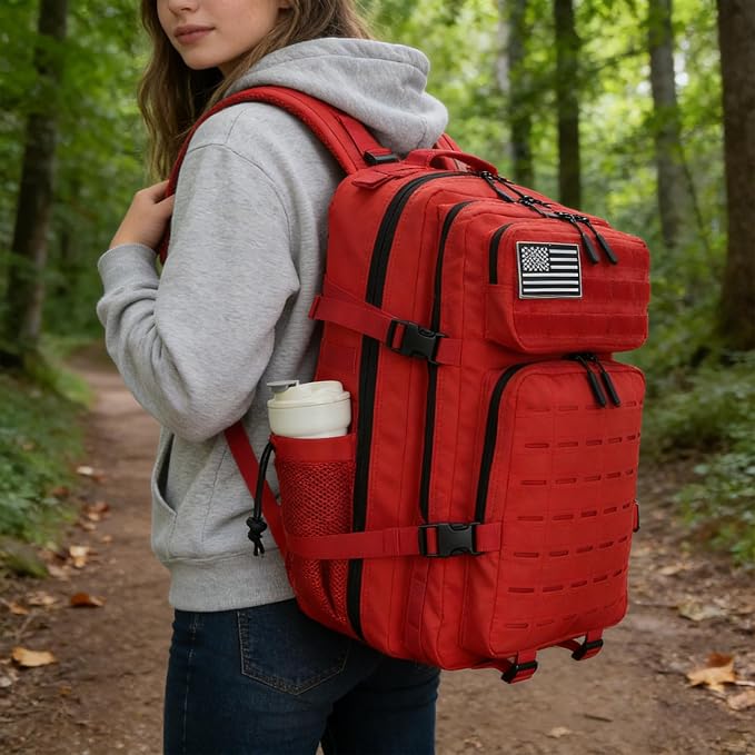 Sparklekle Military Tactical Backpack 45L 3 Day Assault Pack Waterproof Molle - Image 7