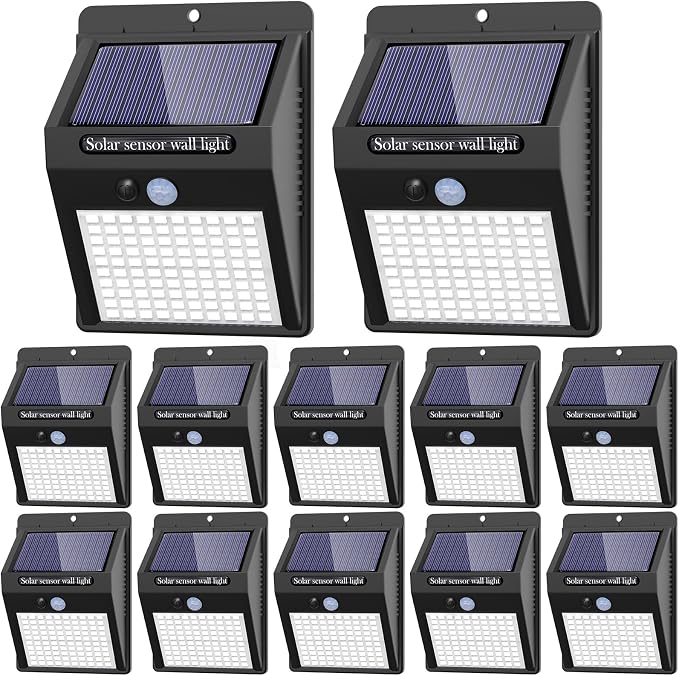 12 Pack Solar Lights Outdoor, 3 Modes/100LED Wireless IP65 Waterproof Solar by kolpop