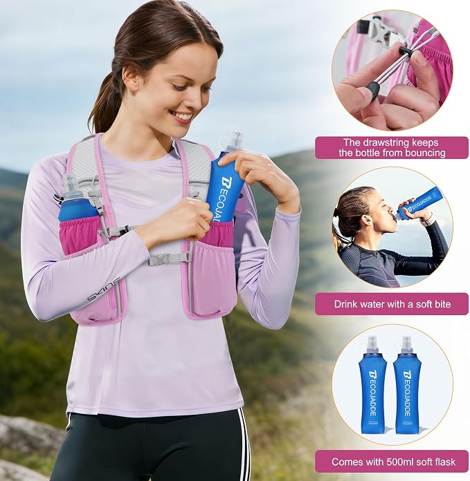 BECOJADDE Running Vest Hydration Backpack - Image 5