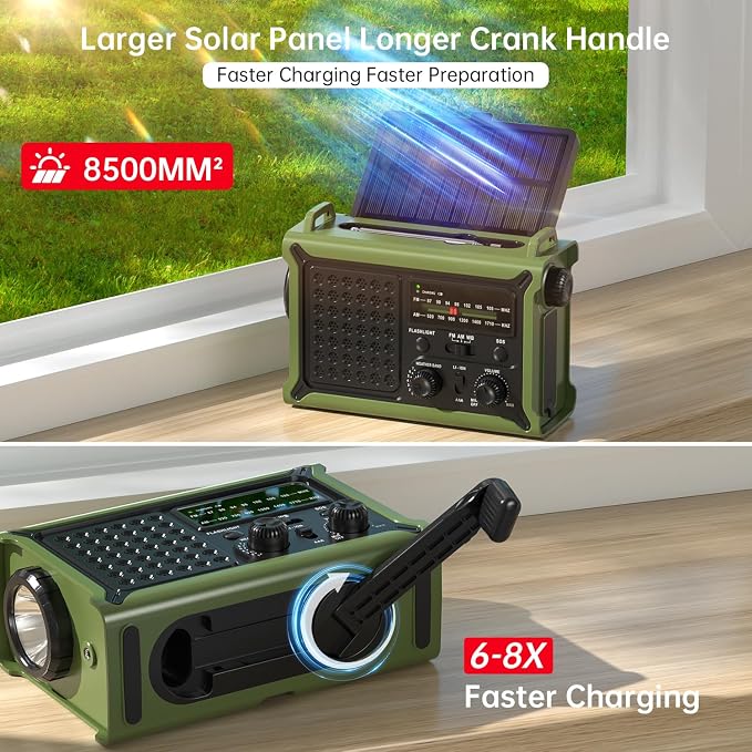 12000mAh/44400mWh Emergency Radio-NOAA Approved Weather Radio - Image 3