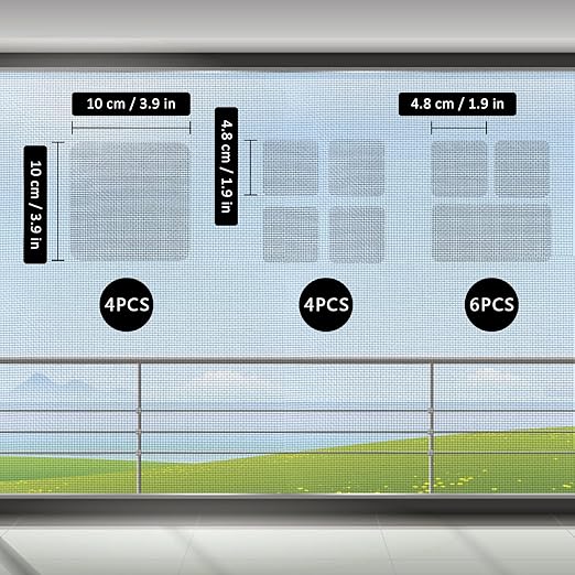 Secopad 14 Sheets Window Screen Patches Repair Kit, Strong Adhesive Fiberglass - Image 4