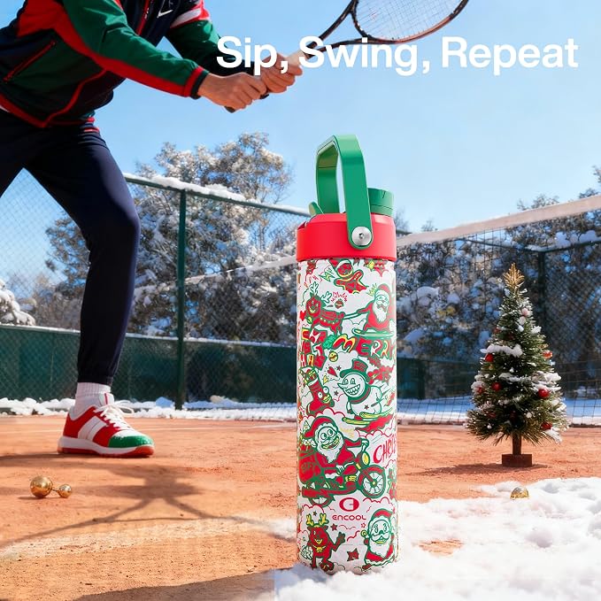ENCOOL Christmas Insulated Water Bottle - Image 3