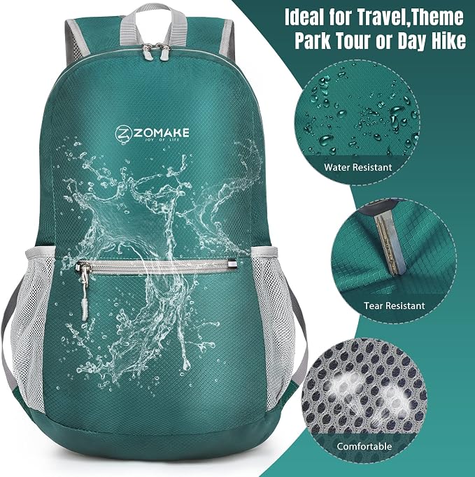 ZOMAKE Ultra Lightweight Hiking Backpack 20L, Packable Small Backpacks Water - Image 4
