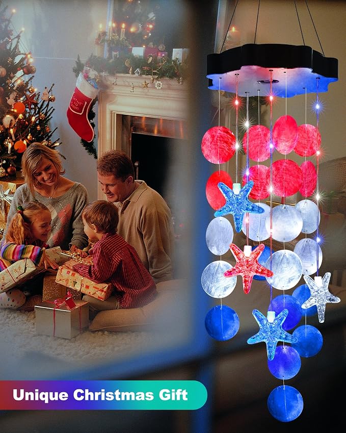Toodour Solar Decorative Lights Outdoor, Solar Wind Chimes Outside Decorative - Image 3