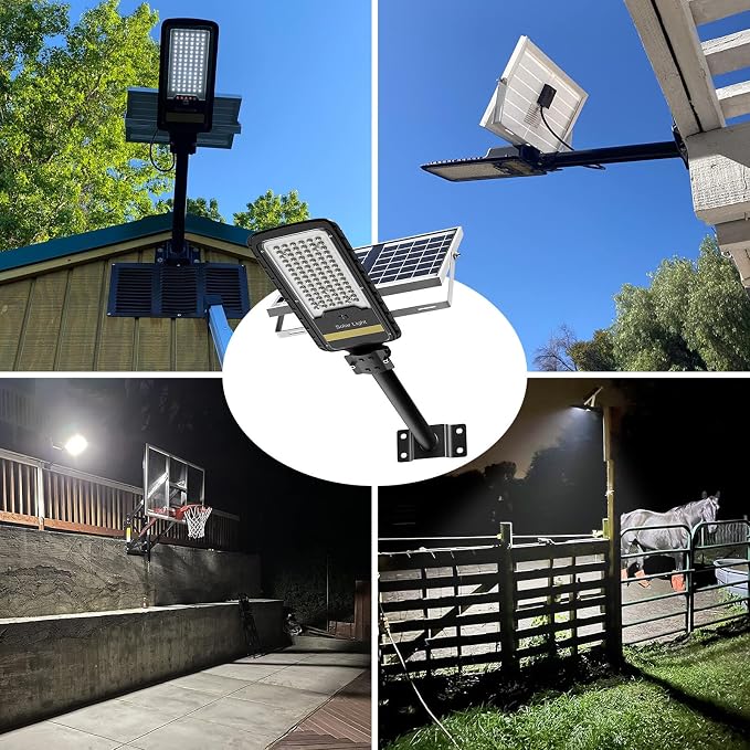 Engrepo Solar Street Lights Outdoor, 15000lm IP67 Waterproof Flood Light - Image 6