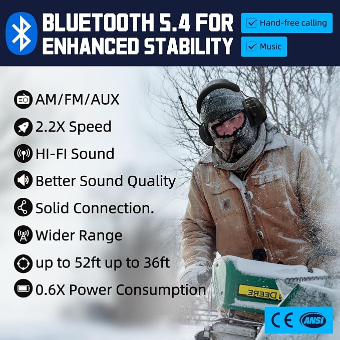 PROHEAR 033 2.0 Bluetooth Hearing Protection Headphones - Image 2