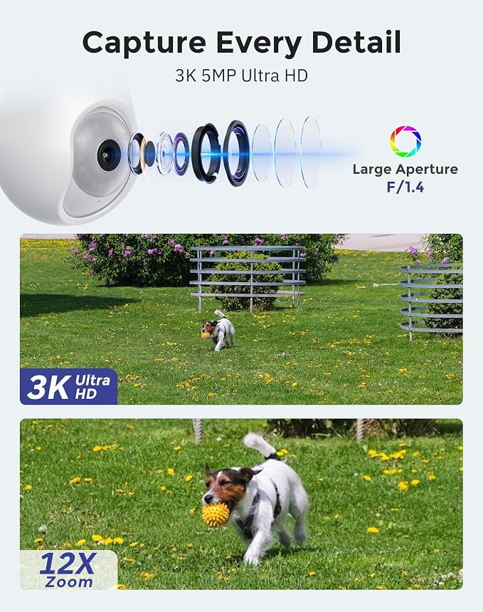 Hugolog 3K 5MP Light Bulb Security Cameras Wireless Outdoor-2.4GHz Cameras - Image 2