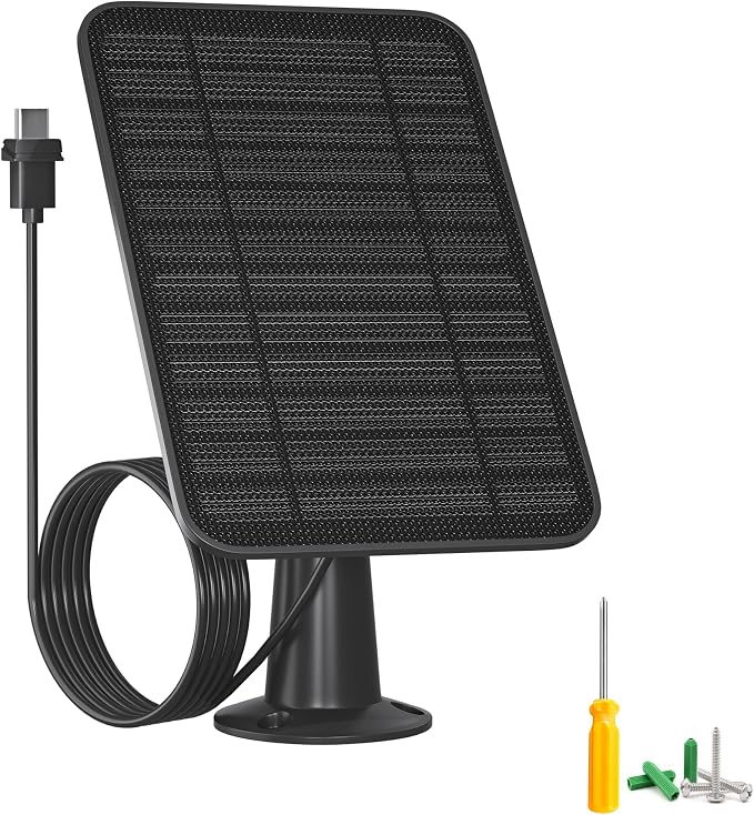 5W Solar Panel Compatible with Blink Outdoor 4/Outdoor 2K+ Camera, Solar Panel by WININMETA