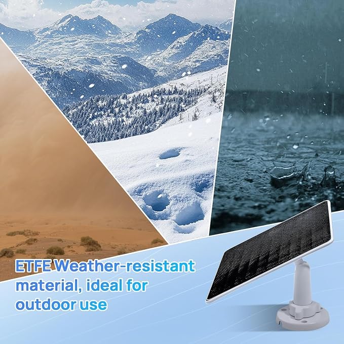 ECO-WORTHY Solar Panel for Ring Camera Outdoor Wireless, 5W Fast Charging - Image 8