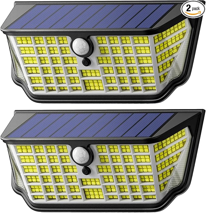 WdtPro Solar Lights Outdoor Waterproof, 300° Angle & 3 Lighting Modes Motion by WdtPro