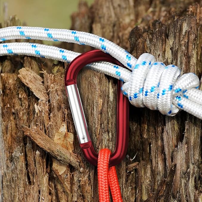 Carabiner Keychain Clip -3" Aluminum Carabiner D Ring, Caribeener Clips - Image 4