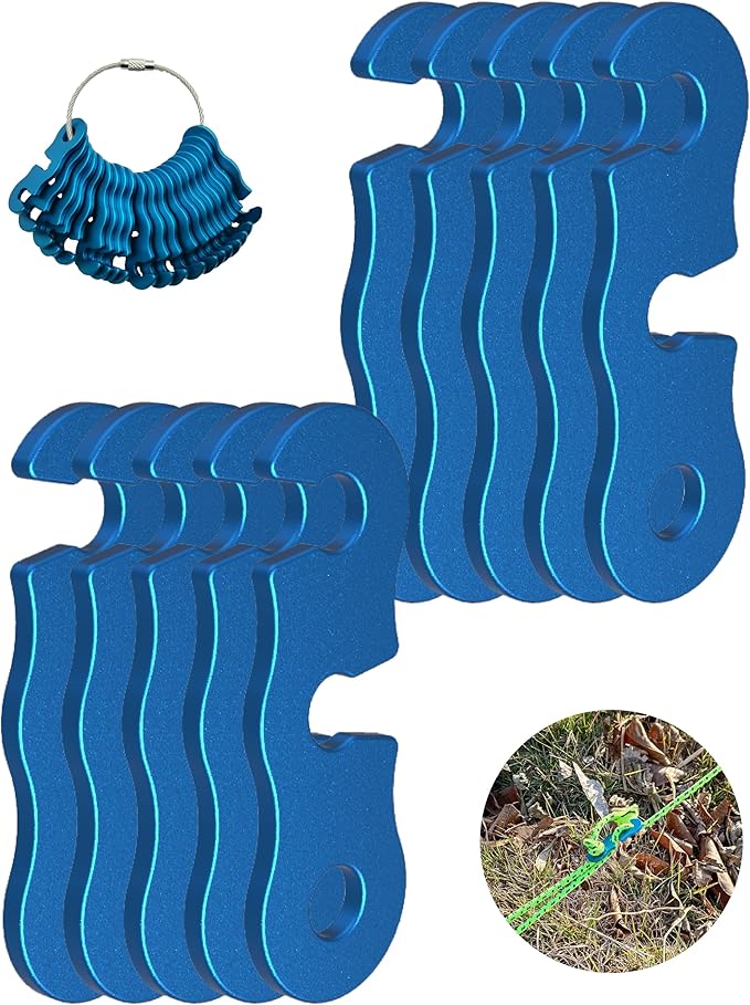 Rope Tensioner Aluminum Alloy Camping Tent Guyline Cord Adjuster Camping of Gear by NACETURE