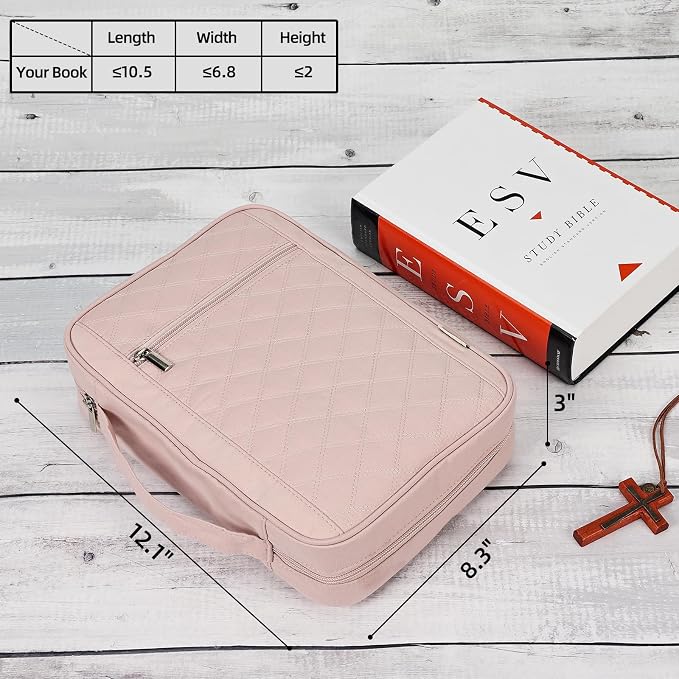 FINDCOZY Bible Cover Case for Women, Large Carrying Church Bag for Biblical - Image 6