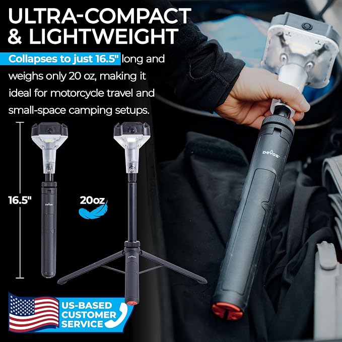 DEVOS - LIGHTRANGER 800 Mini Telescoping Camp Light, 4.5 Tall - Image 3