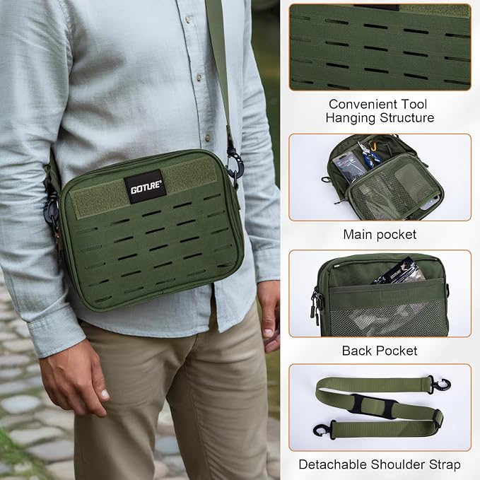Goture Fishing Backpack, 900D Water-Resistant Tackle Backpack - Image 6