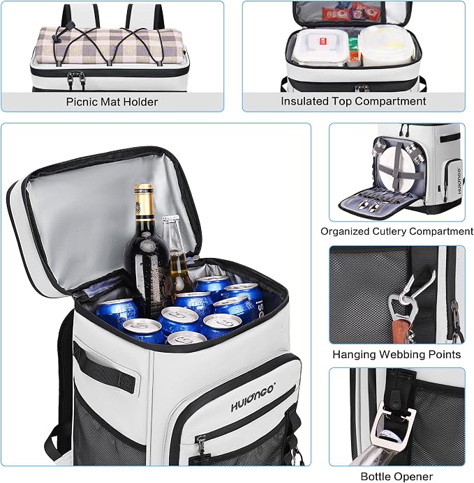 Hulongo Large Waterproof Insulated Cooler Backpack - Image 4