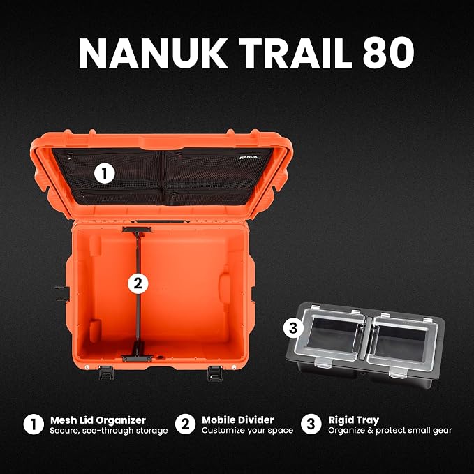 NANUK Trail 80 – 79L Waterproof Storage Box – Wheeled & Modular Cargo Case - Image 2