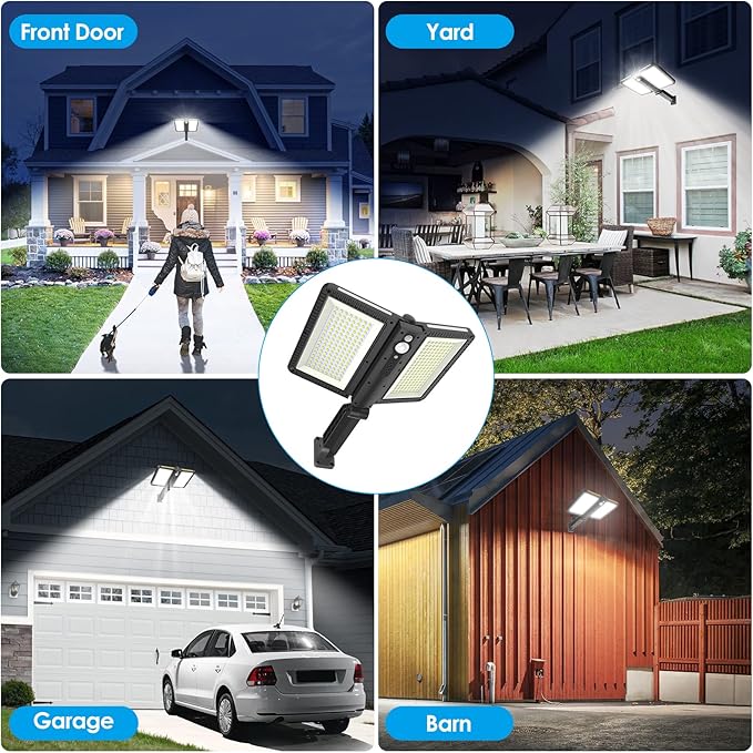 ropelux Solar Outdoor Lights, 6000LM Motion Sensor Outdoor Light Double Big - Image 6