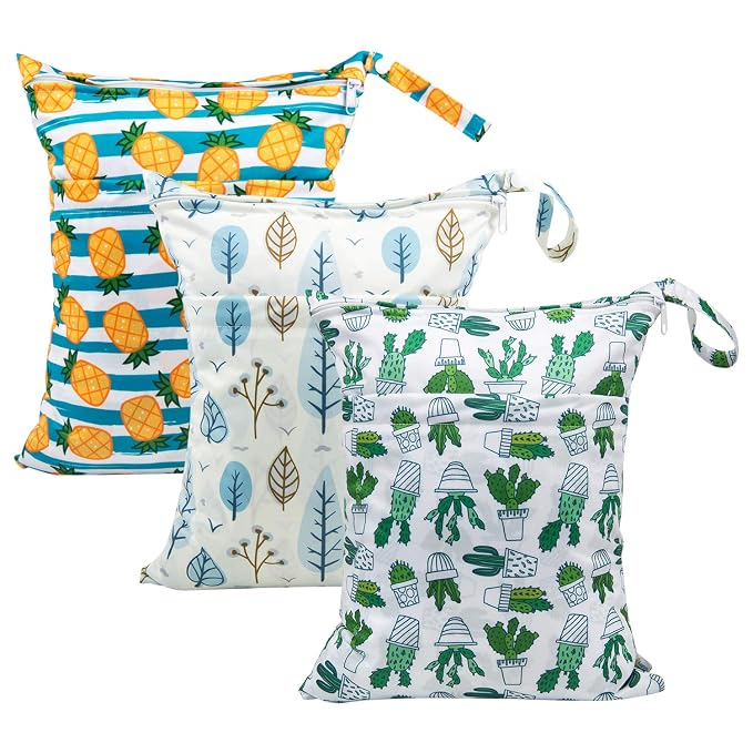 babygoal Wet Dry Bags for Baby Cloth Diapers, Washable Travel Bags, Gym Bag for by babygoal