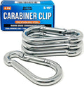Stainless Steel Carabiner Clip, 4 Pack, 316 Marine Grade, Heavy Duty Spring by BetterBoat