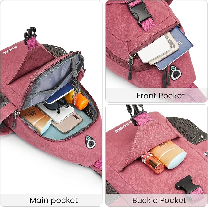G4Free Canvas Sling Bag Crossbody Backpack - Image 5