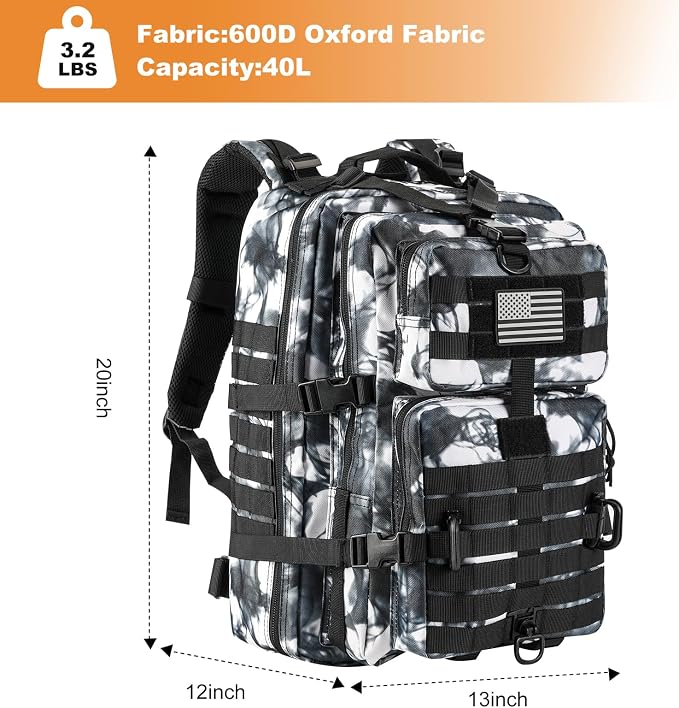 Hannibal Tactical MOLLE Assault Backpack, Tactical Backpack Military Army - Image 2