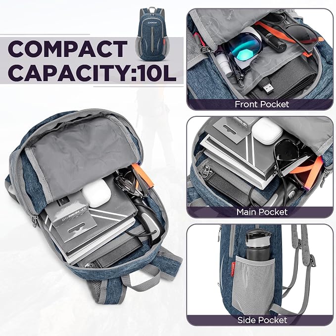 ZOMAKE Ultra Lightweight Packable Backpack 10L, Small Foldable Backpacks Hiking - Image 3