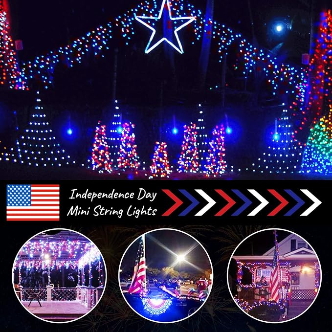 4th of July Decoration Patriotic Mini Lights - Image 6